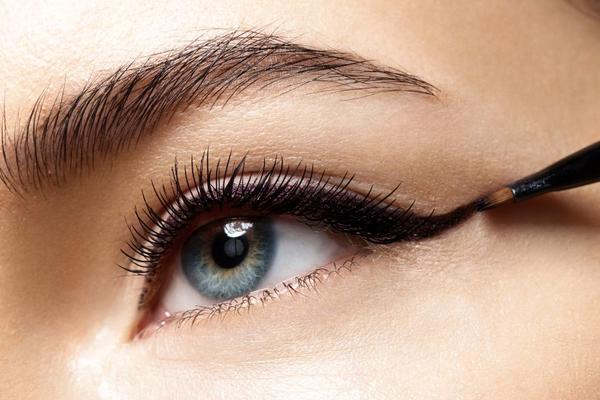 Woman with glamorous evening makeup